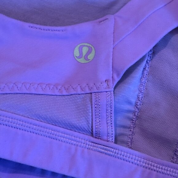 Lululemon Run Inspire Crop & Stuff Your Bra Power Purple Set Lot of 2 Size 4 - Picture 10 of 11